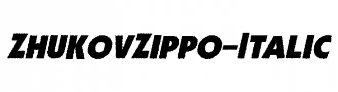 ZhukovZippo-Italic  フリーフォントのダウンロード