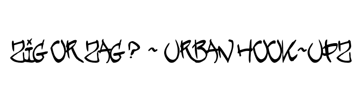 ZIG OR ZAG ? - URBAN HOOK-UPZ  Free Fonts Download