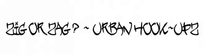 ZIG OR ZAG ? - URBAN HOOK-UPZ  font caratteri gratis