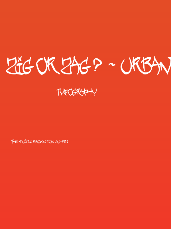 ZIG OR ZAG ? - URBAN HOOK-UPZ Poster