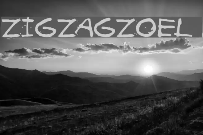 ZIGZAGZOEL Font examples
