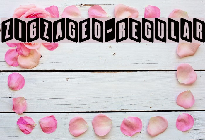ZiGzAgEo-Regular Font examples