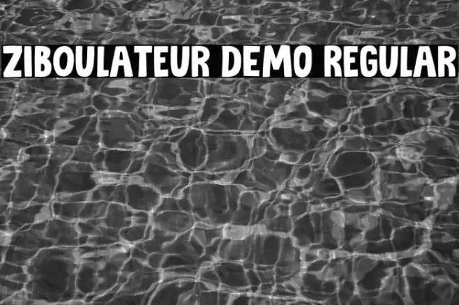 Ziboulateur DEMO Regular Font examples