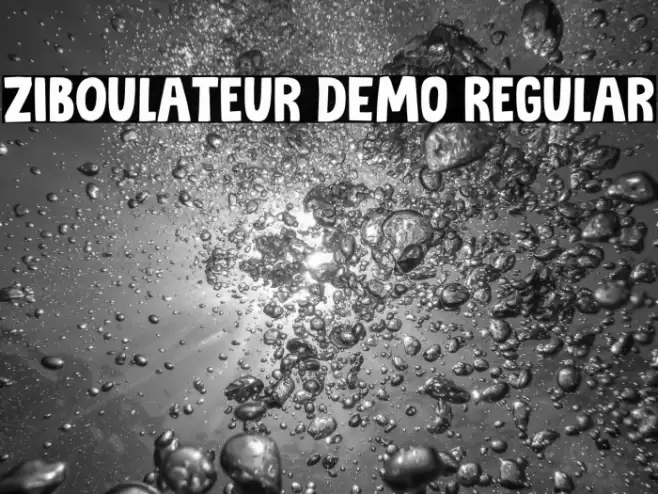 Ziboulateur DEMO Regular Font examples