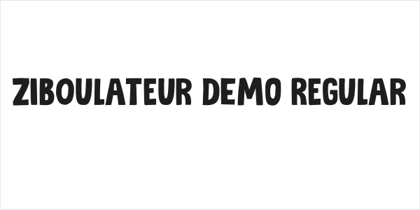 Ziboulateur DEMO Regular Logo