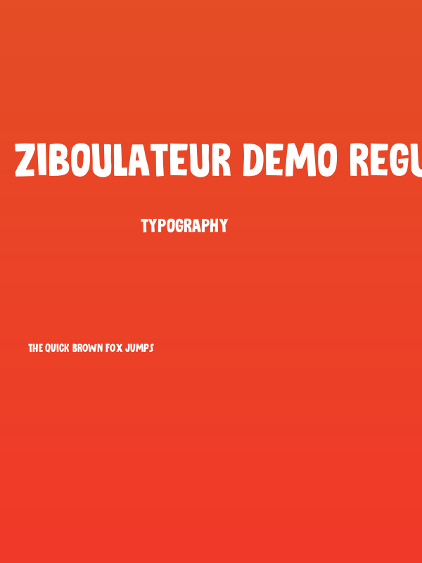 Ziboulateur DEMO Regular Poster