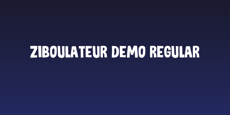 Ziboulateur DEMO Regular Social Header