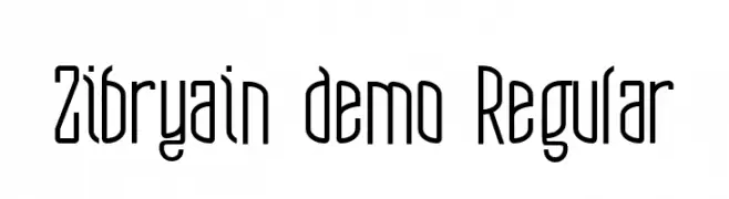 Zibryain demo Regular  नि: शुल्क फ़ॉन्ट्स डाउनलोड