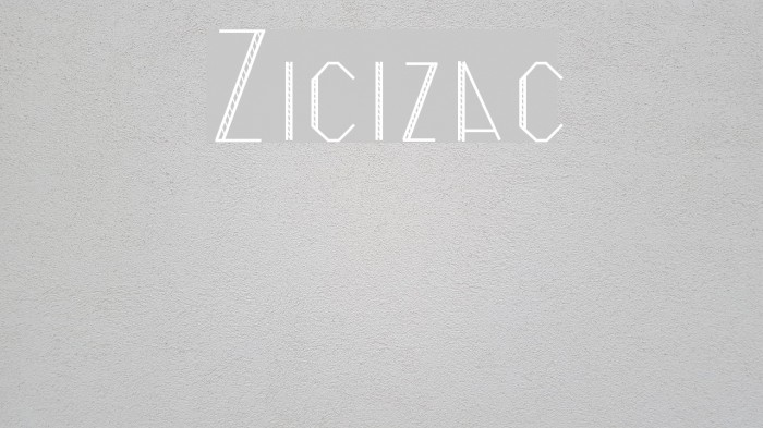 Zicizac Font examples