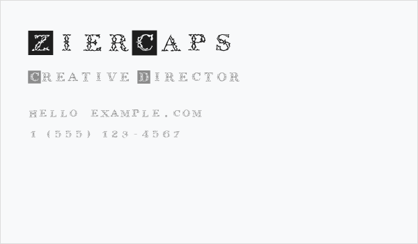 ZierCaps Business Card