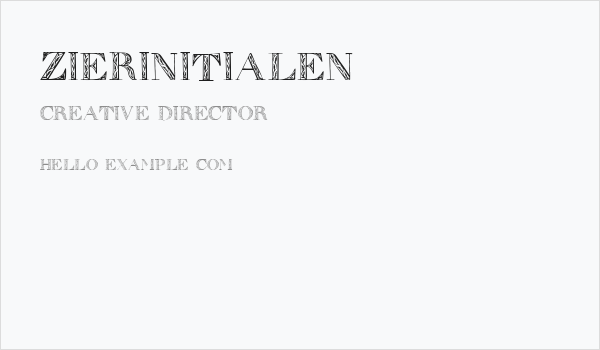 Zierinitialen1 Business Card