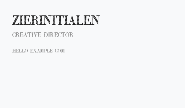 Zierinitialen2 Business Card