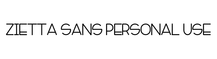 Zietta Sans Personal Use  لخطوط تنزيل