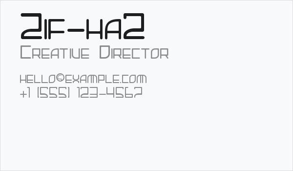 Zif-ha2 Business Card