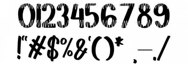 ZigZag Chocolate Font OTHER CHARS