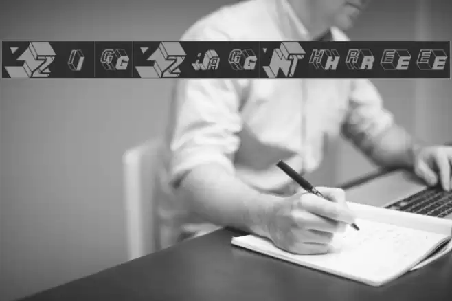 ZigZagThree Font examples