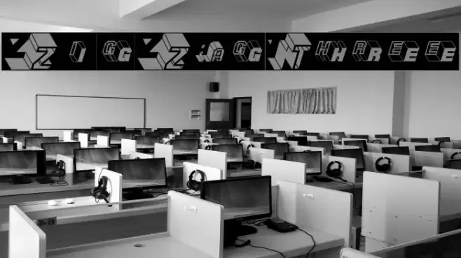 ZigZagThree Font examples