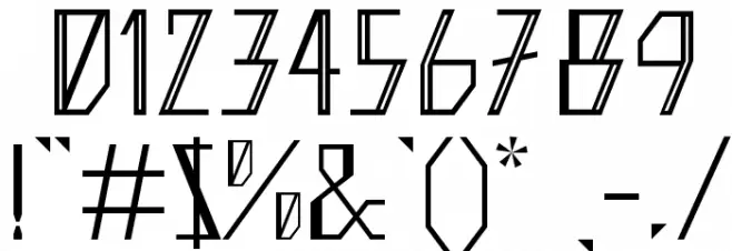 Ziggy  Strip Font OTHER CHARS