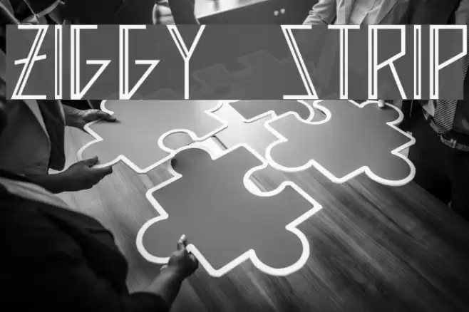 Ziggy  Strip Font examples
