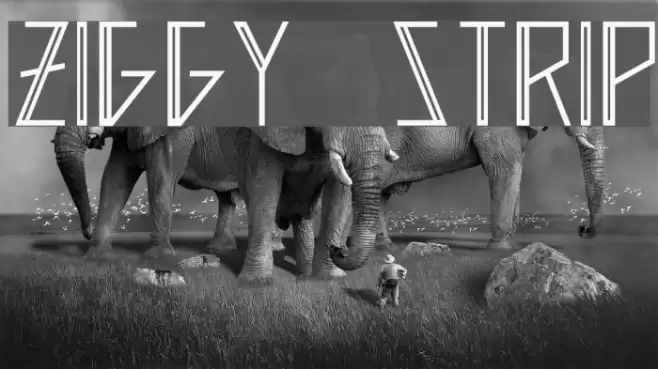 Ziggy  Strip Font examples