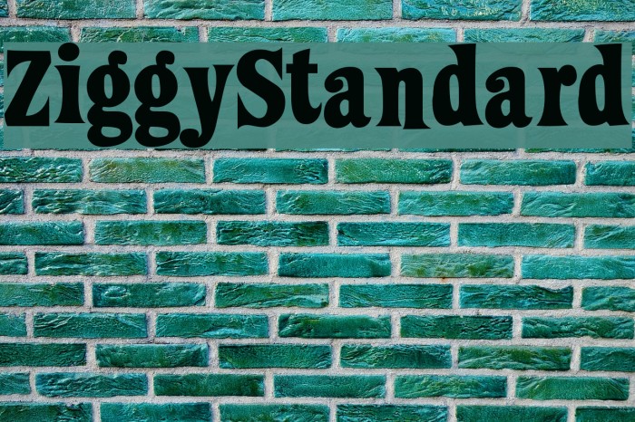 ZiggyStandard फ़ॉन्ट examples