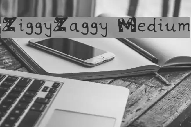 ZiggyZaggy Medium Font examples