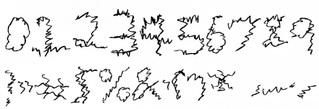 Zigie Zag Schriftart Anderer Schreiben