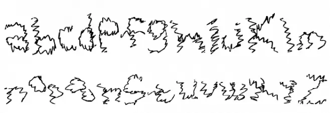 Zigie Zag Schriftart Kleinbuchstaben