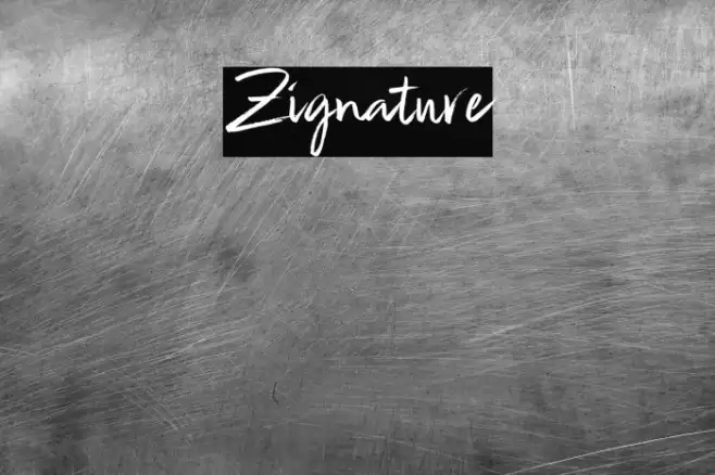 Zignature Font examples
