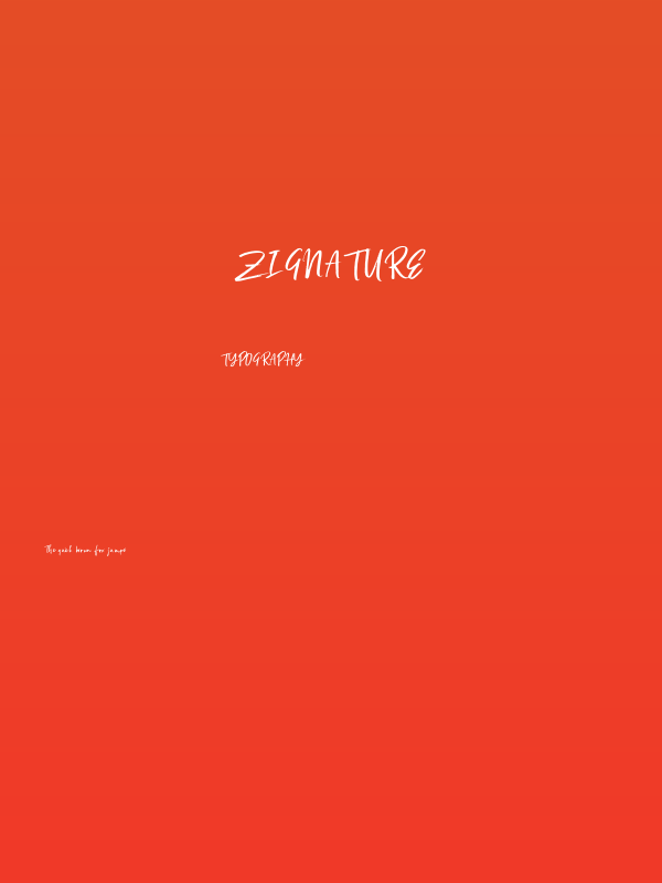 Zignature Poster