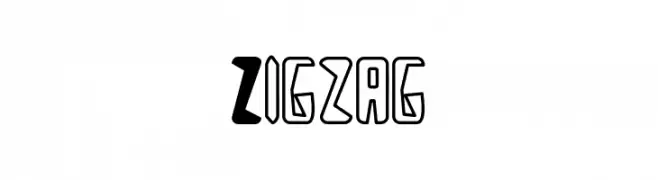 Zigzag  フリーフォントのダウンロード