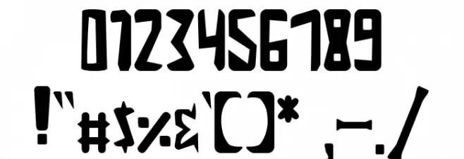 Zigzag Font OTHER CHARS