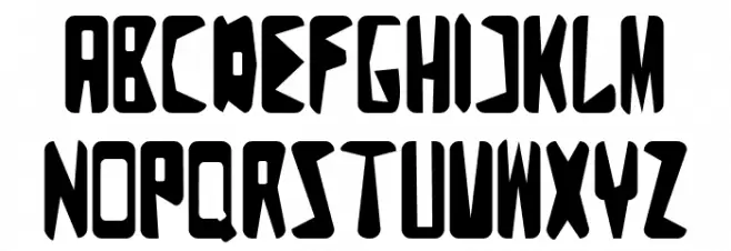 Zigzag Шрифта ВЕРХНИЙ