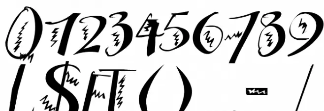 ZigzagDisplays Font OTHER CHARS