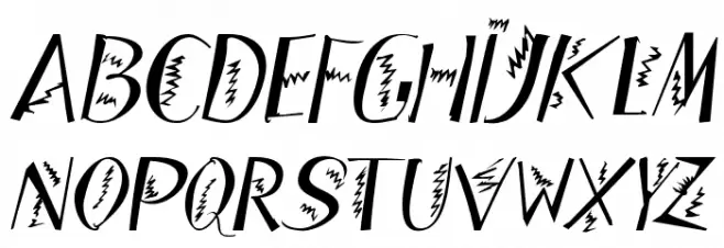 ZigzagDisplays Schriftart Groß