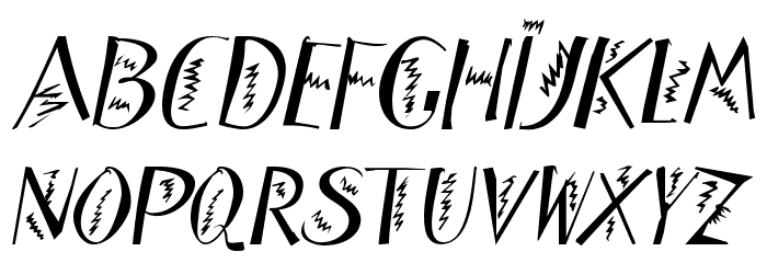 ZigzagDisplays Font LOWERCASE