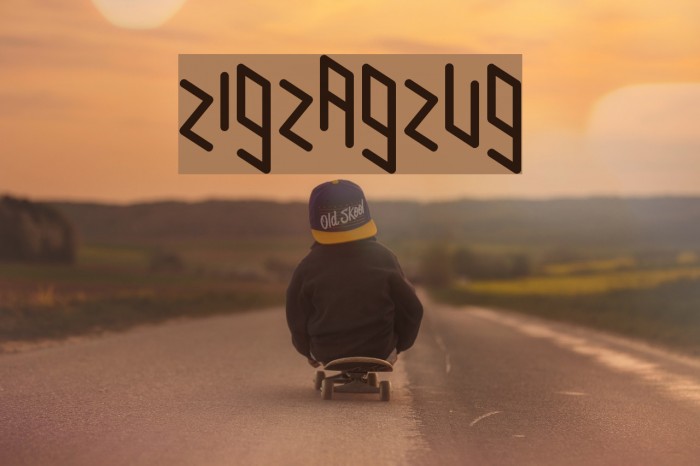 Zigzagzug Font examples