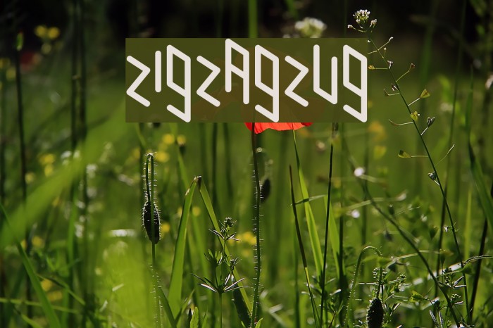 Zigzagzug Font examples