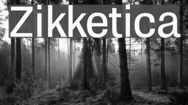 Zikketica Font examples