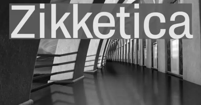 Zikketica Font examples