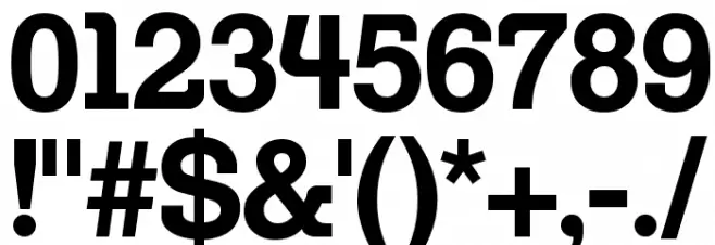 Zil Semi Slab Font OTHER CHARS