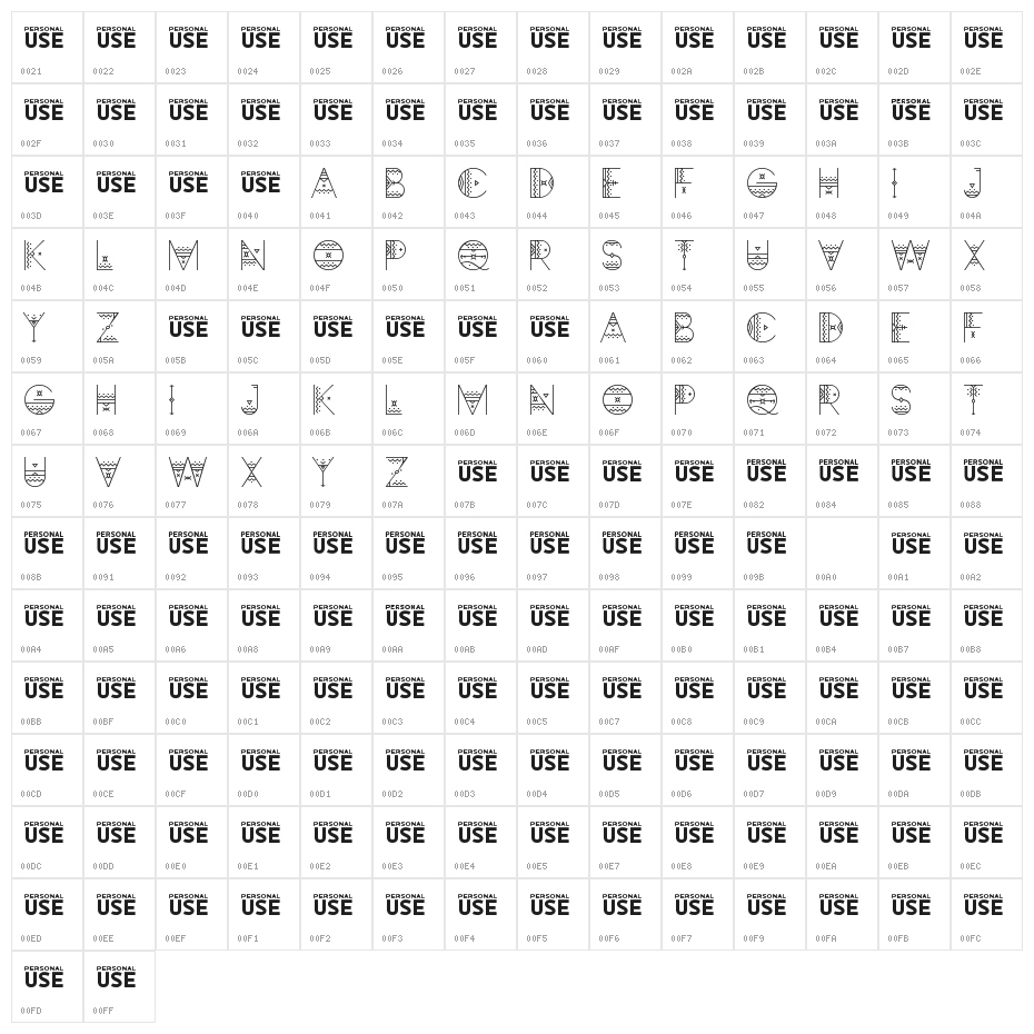 Zilap Africa Character Map