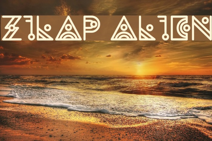 Zilap Alien Font examples