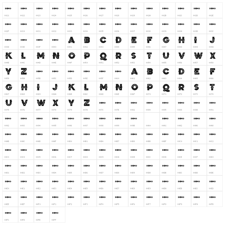 Zilap Black Storm Black Character Map