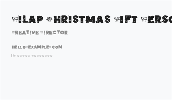 Zilap Christmas Gift Personal U DEMO Business Card