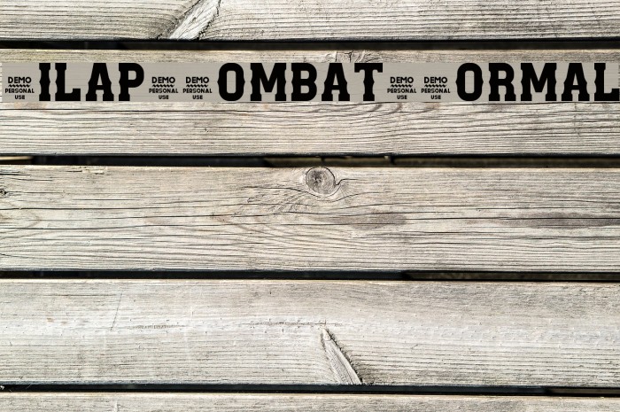 Zilap Combat Normal Font examples