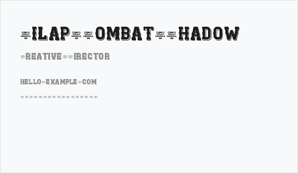 Zilap Combat Shadow Business Card