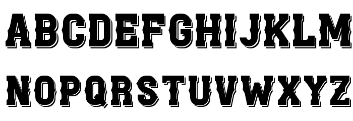 Zilap Combat Shadow Font LOWERCASE