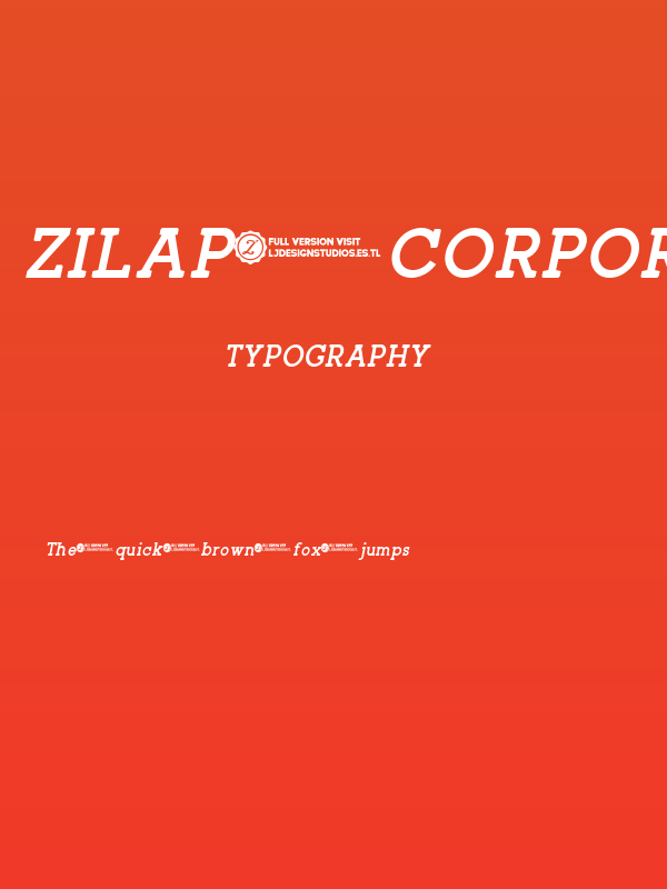 Zilap Corporative Bold italic Poster