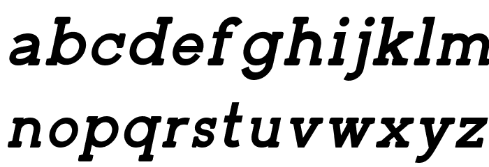 Zilap Corporative Bold italic Font LOWERCASE